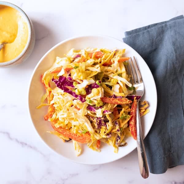 Photo of Vegan Cabbage Salad with Carrot-Ginger Dressing by WW