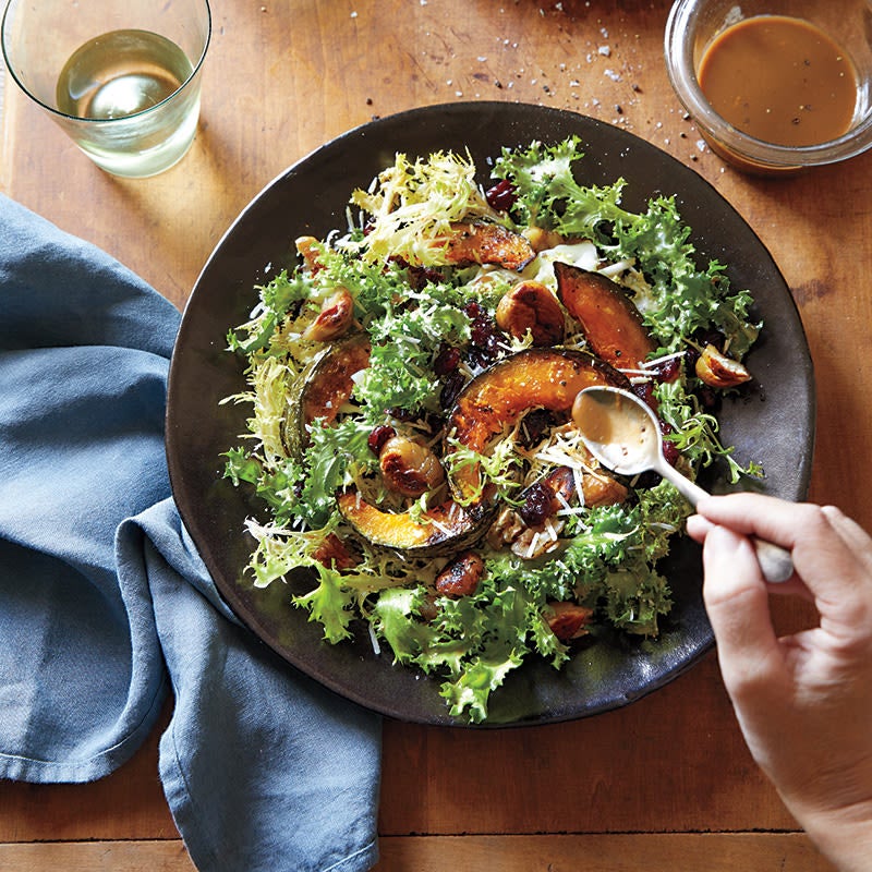 Photo of Roasted Pumpkin and Chestnut Salad with Orange-Cranberry Vinaigrette by WW