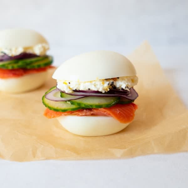 Photo of Cream Cheese & Smoked Salmon Egg Sandwiches by WW