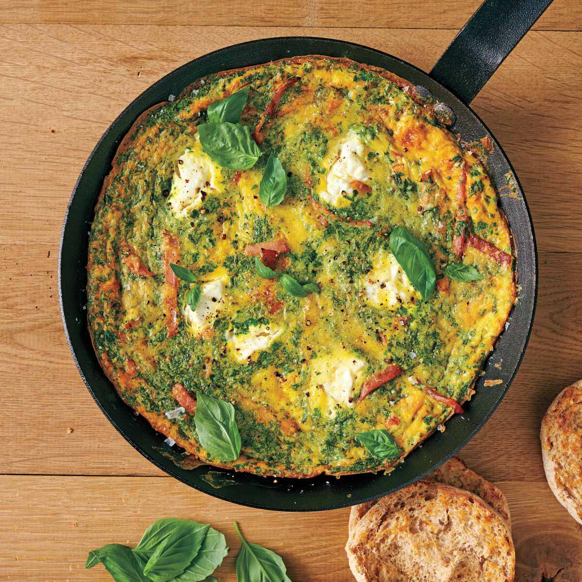 Photo of Canadian Bacon, Herb, and Ricotta Frittata by WW
