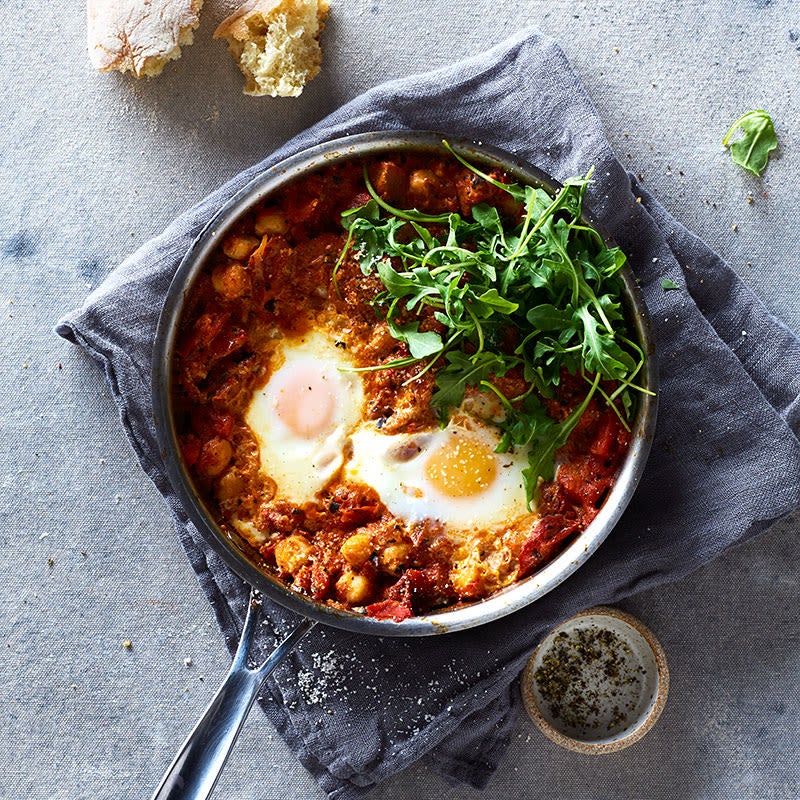 Photo of Italian poached eggs with tomatoes and chickpeas by WW