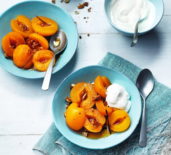 Photo of Poached Apricots with Maple Pecans by WW