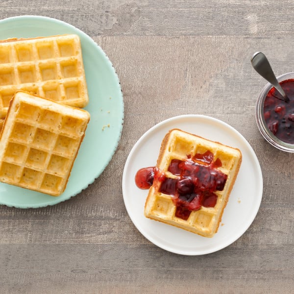 Photo of Multigrain waffles with berry sauce by WW