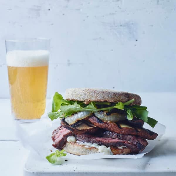 Photo of Grilled Steak, Mushroom, and Blue Cheese Sandwiches by WW