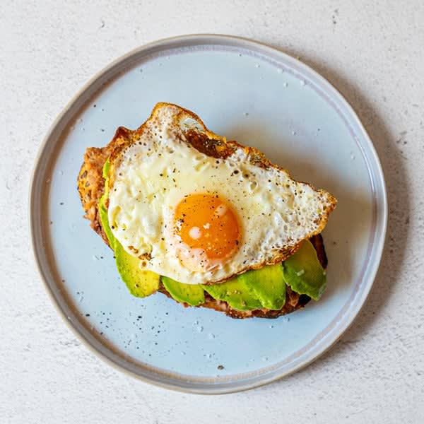 Photo of Mashed pinto bean & avocado toast with egg by WW
