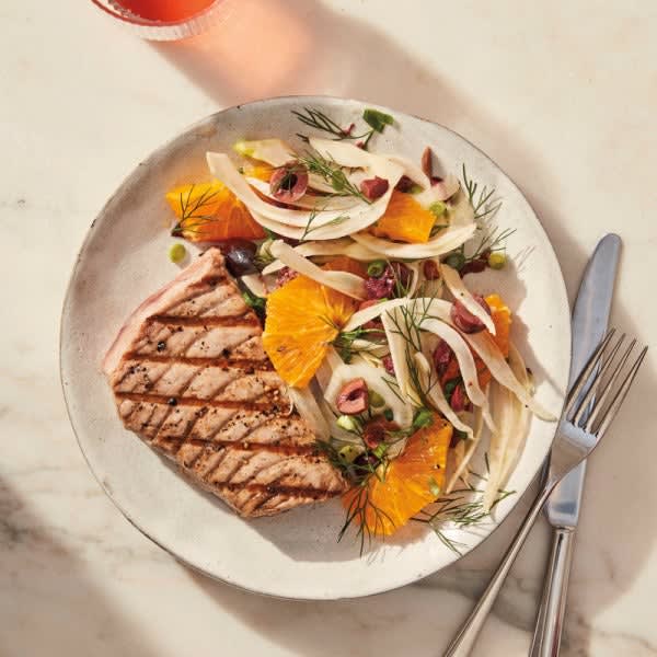 Photo of Grilled Tuna with Fennel, Orange, and Olive Salad by WW