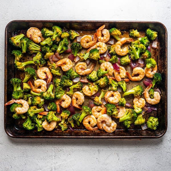 Photo of Sheet pan shrimp & broccoli stir-fry by WW