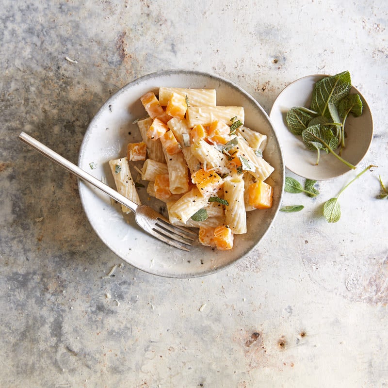 Photo of Pasta with creamy butternut squash & sage by WW