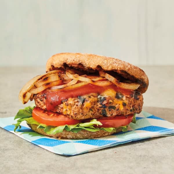 Photo of BBQ turkey burgers with grilled onions by WW