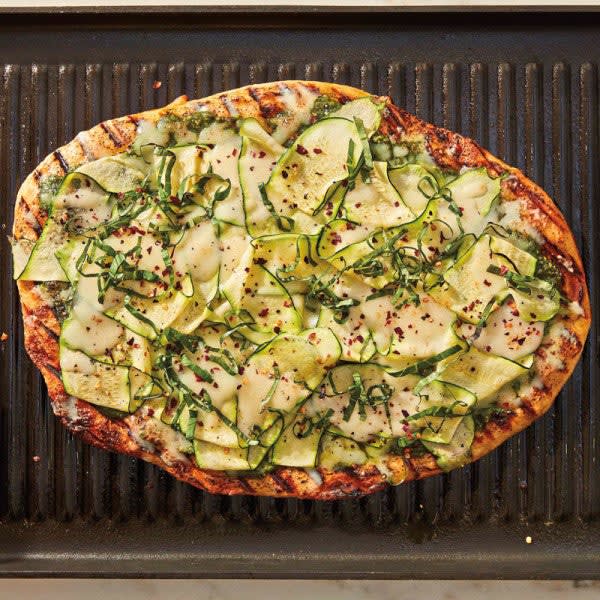 Photo of Grilled Pesto and Zucchini Pizza by WW