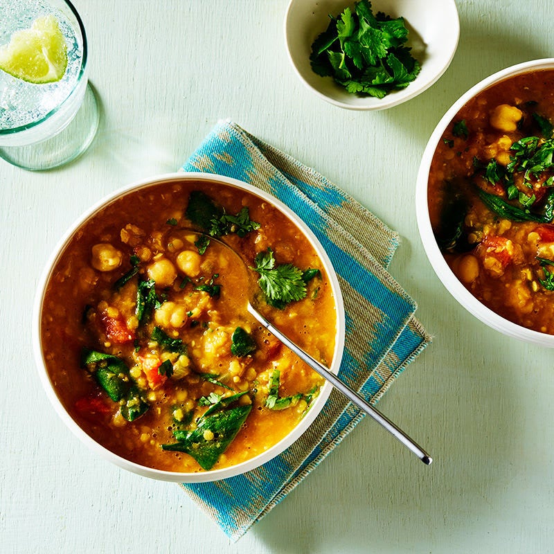 Photo of Curried Red Lentil-Chickpea Stew with Tomatoes and Spinach by WW