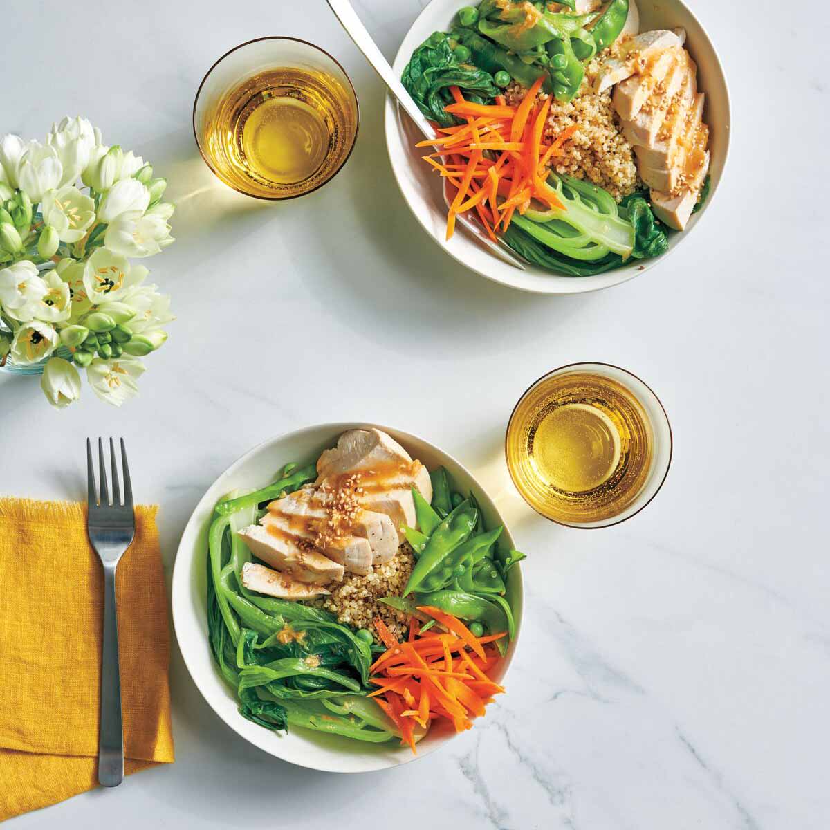 Photo of Chicken and Bok Choy Bowls with Sesame-Ginger Dressing by WW