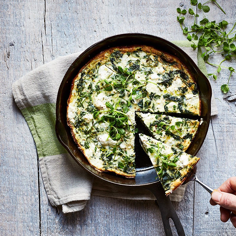 Photo of Skillet Spinach, Pea Shoot and Spring Herb Pie by WW