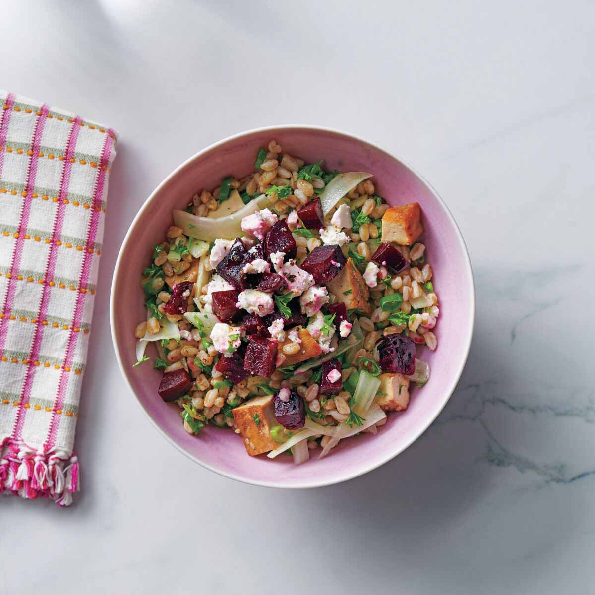 Photo of Farro and beet salad with fennel and feta by WW