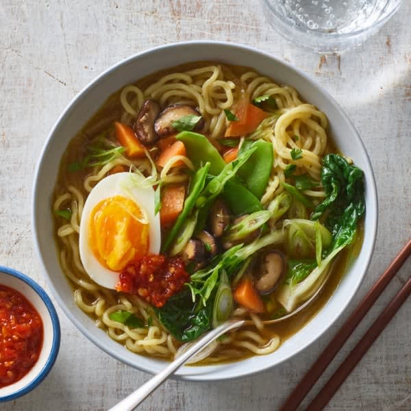 Photo of Ramen noodle soup with jammy eggs by WW