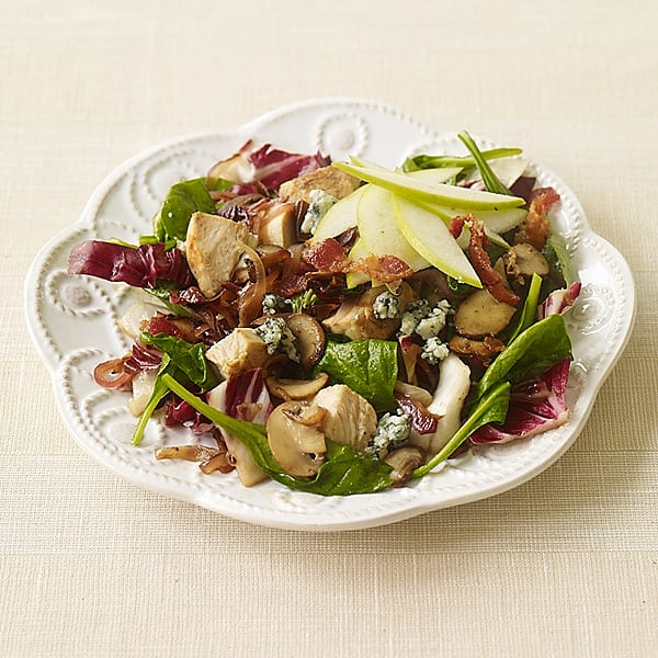 Photo of Warm Spinach Salad with Bacon, Chicken and Blue Cheese by WW