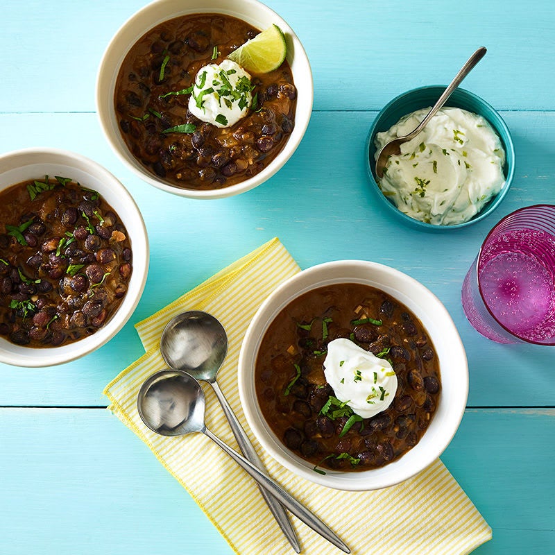 Photo of Black Bean Soup with Lime Cream by WW