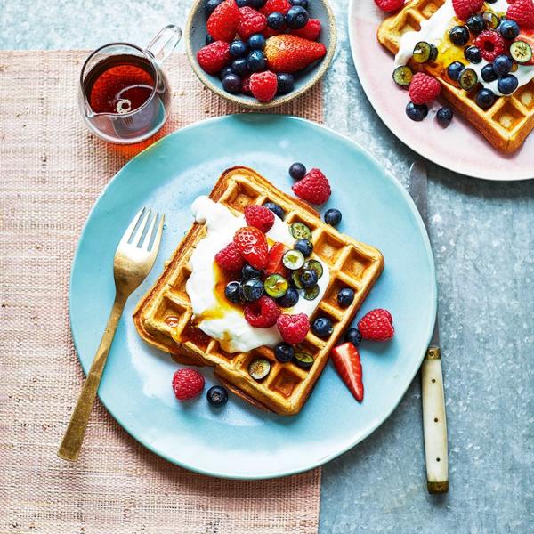 Photo of Oat waffles with mixed berries by WW