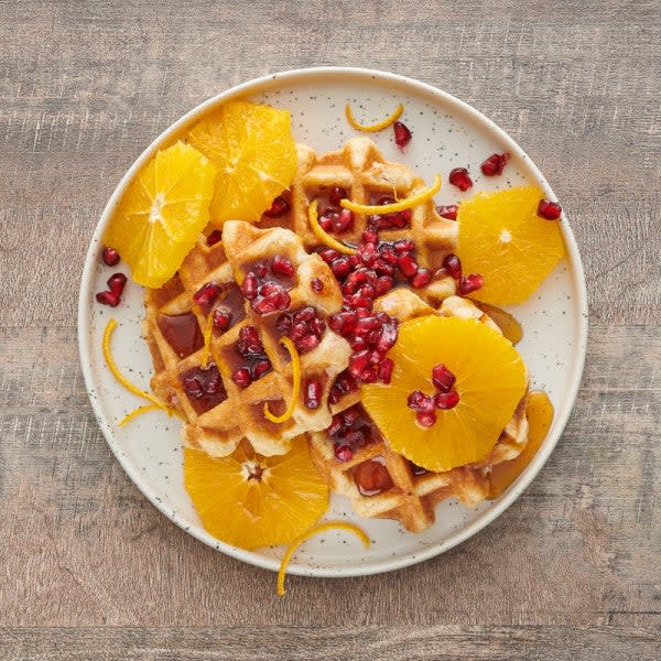 Photo of Orange-Pomegranate Buttermilk Waffles by WW