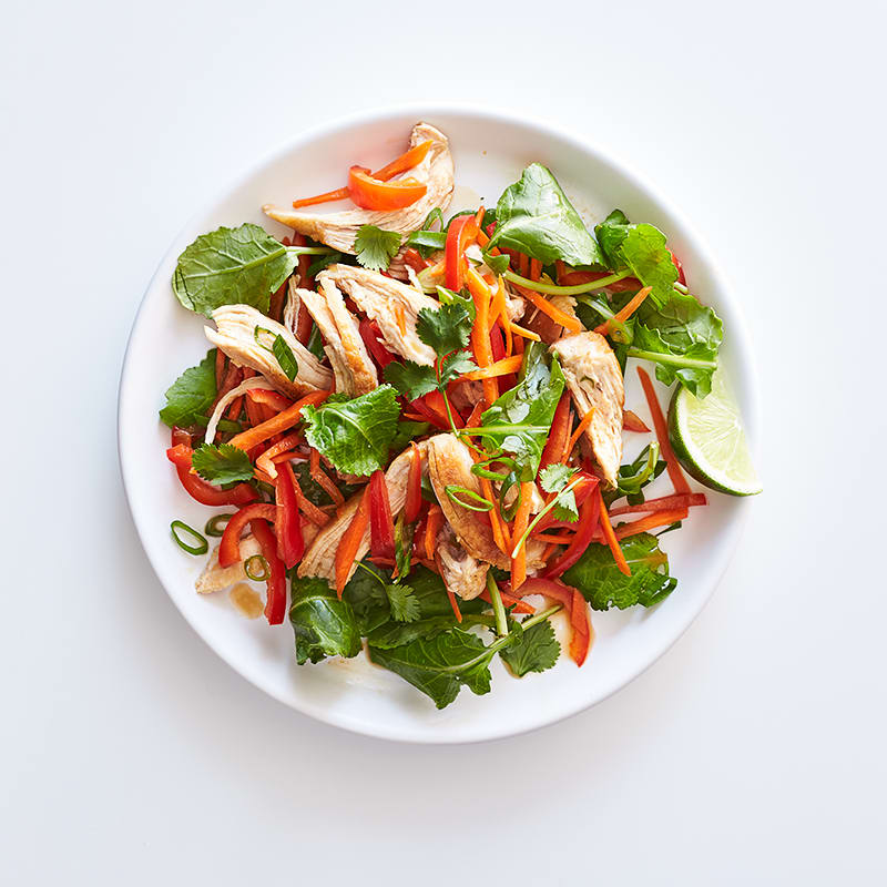 Photo of Sesame-lime chicken salad on baby kale by WW