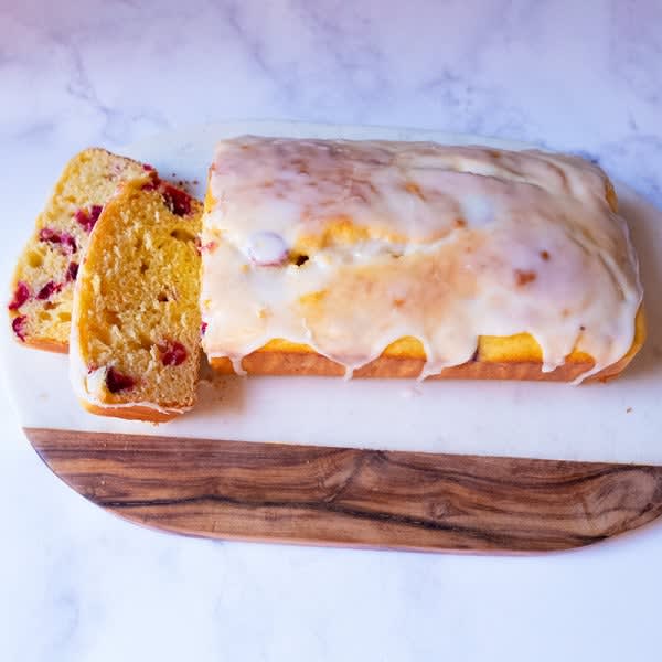 Photo of Glazed Cranberry-Orange Loaf Cake by WW