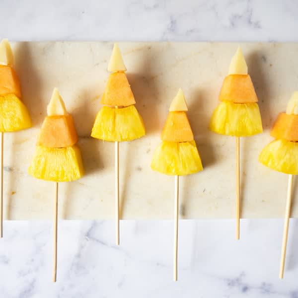 Photo of Candy Corn Fruit-and-Cheese Skewers by WW