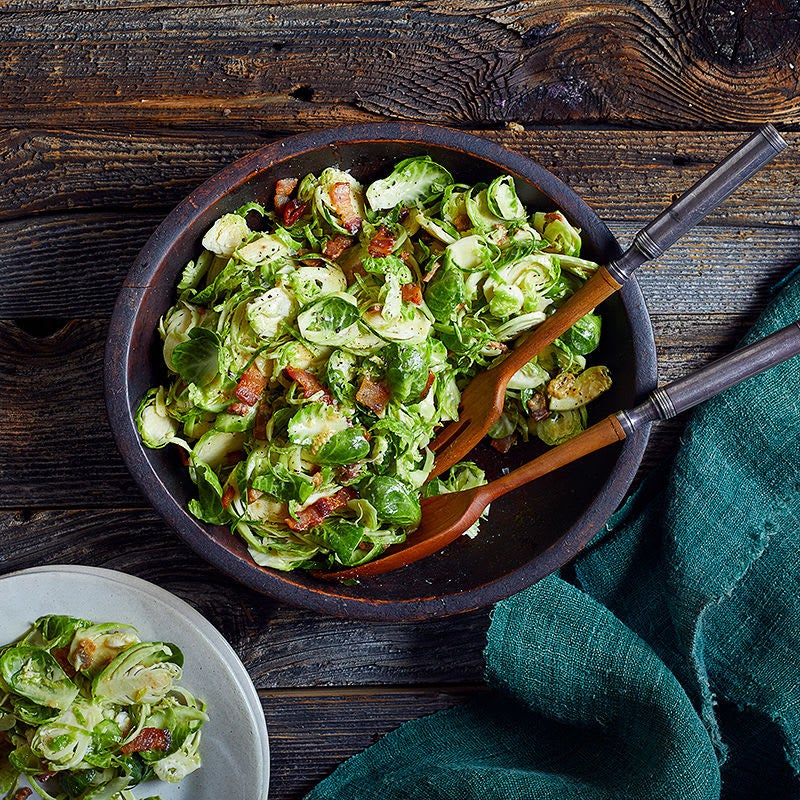 Photo of Shredded Brussels Sprouts with Hot Bacon Dressing by WW