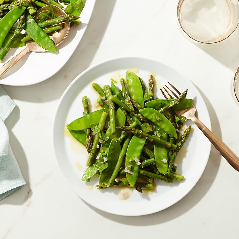 Photo of Cat Cora’s asparagus and snow pea salad by WW