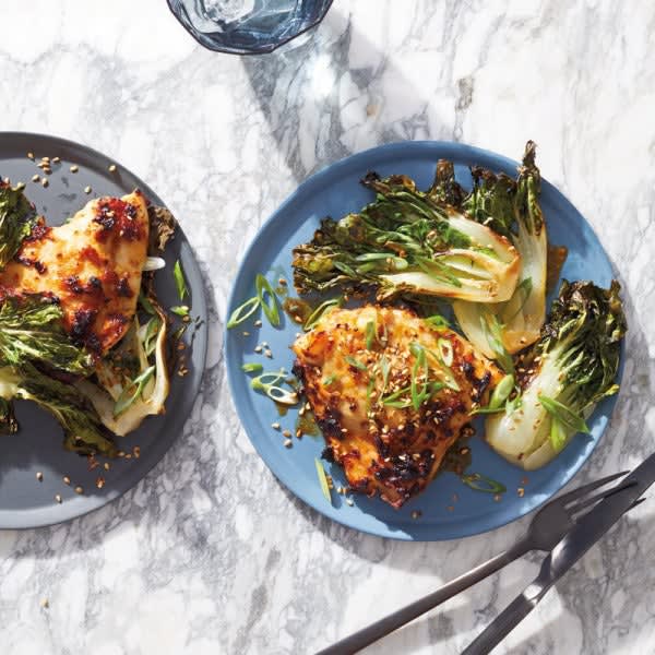 Photo of Miso-Rubbed Roast Chicken with Roasted Bok Choy by WW