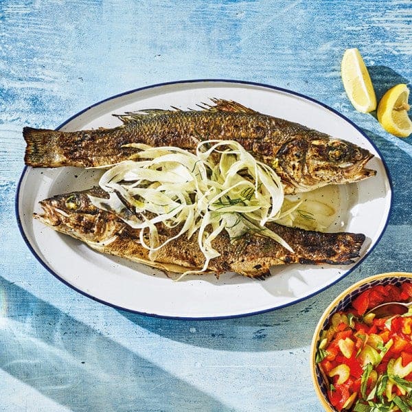 Photo of Grilled branzino with roasted pepper relish & fennel by WW