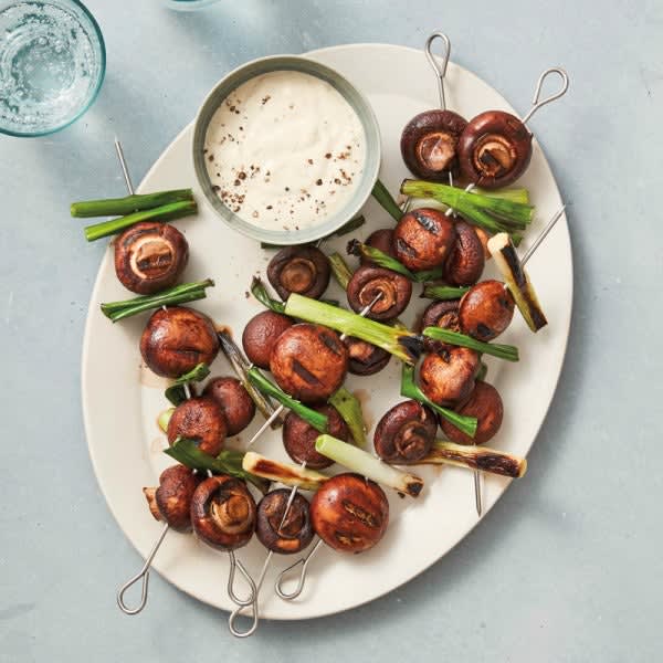 Photo of Grilled Cremini Mushrooms with Dijon Dipping Sauce by WW
