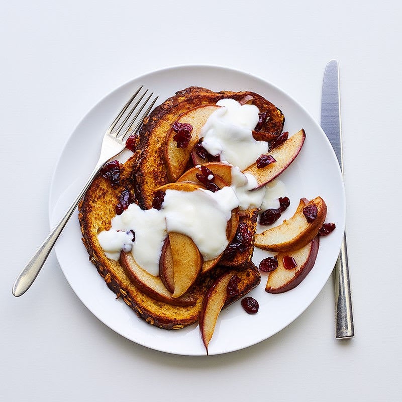 Photo of French Toast with Sautéed Pears and Cranberries by WW