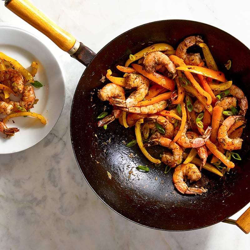 Photo of Stir-Fried Jerk Shrimp and Peppers by WW