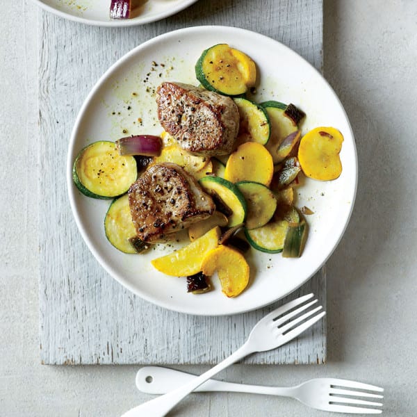 Photo of Pork medallions with Indian-spiced squash saute by WW