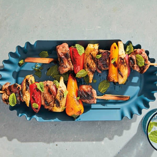 Photo of Grilled Lamb, Artichoke, and Pepper Kebabs by WW