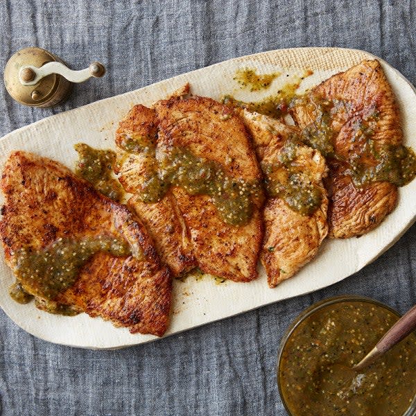 Photo of Turkey Cutlets with Spicy Tomatillo Salsa by WW