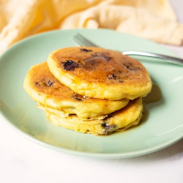 Photo of Lemon-Blueberry Pancakes with Cornmeal by WW
