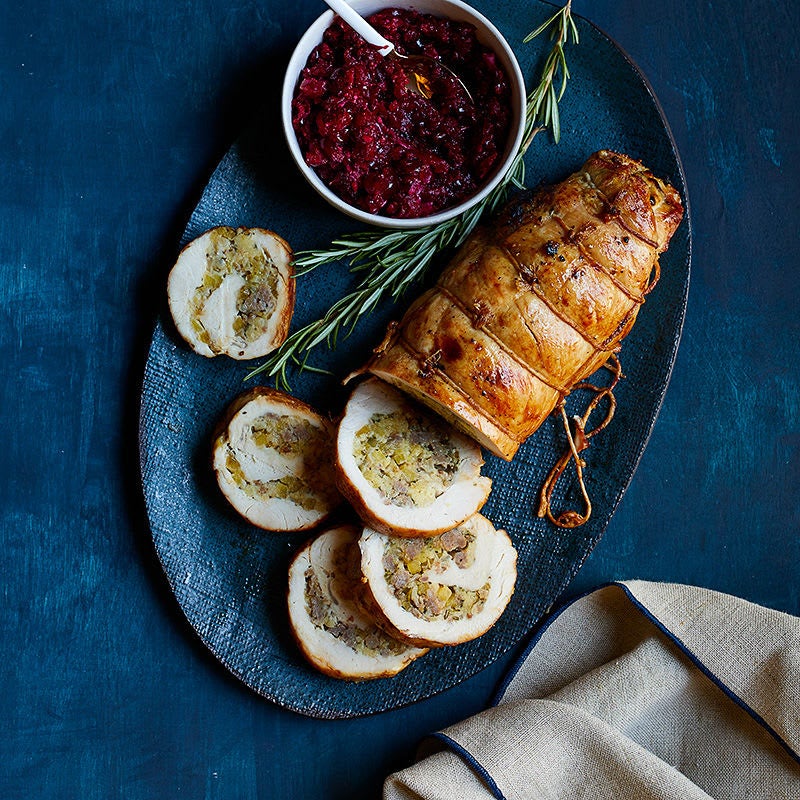 Photo of Turkey Breast Roulade with Apple, Corn Bread and Sausage by WW