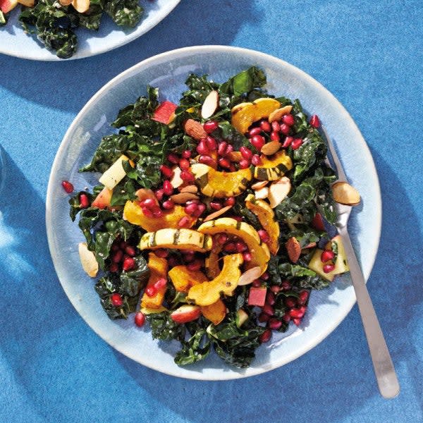 Photo of Kale Salad with Roasted Squash, Pomegranate, & Almonds by WW