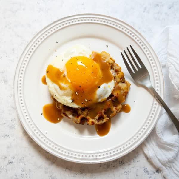 Photo of Holiday Leftovers Waffles with Eggs & Gravy by WW