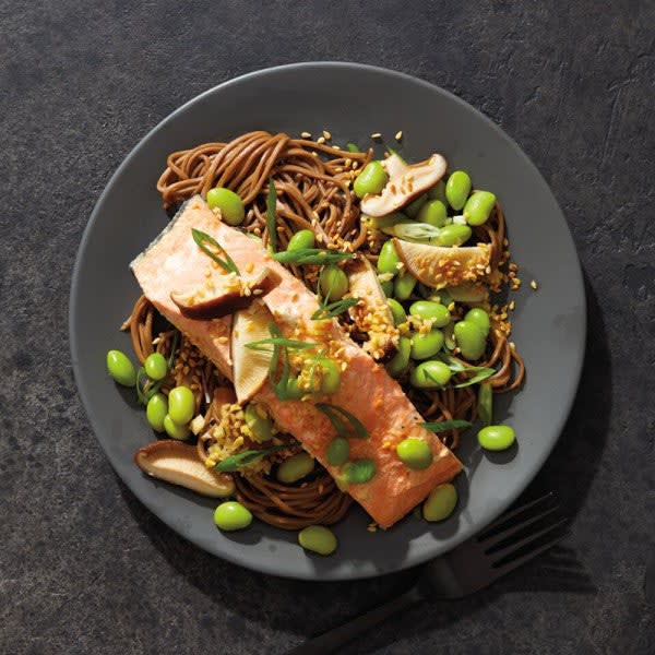 Photo of Ginger-Poached Salmon with Soba Noodles by WW