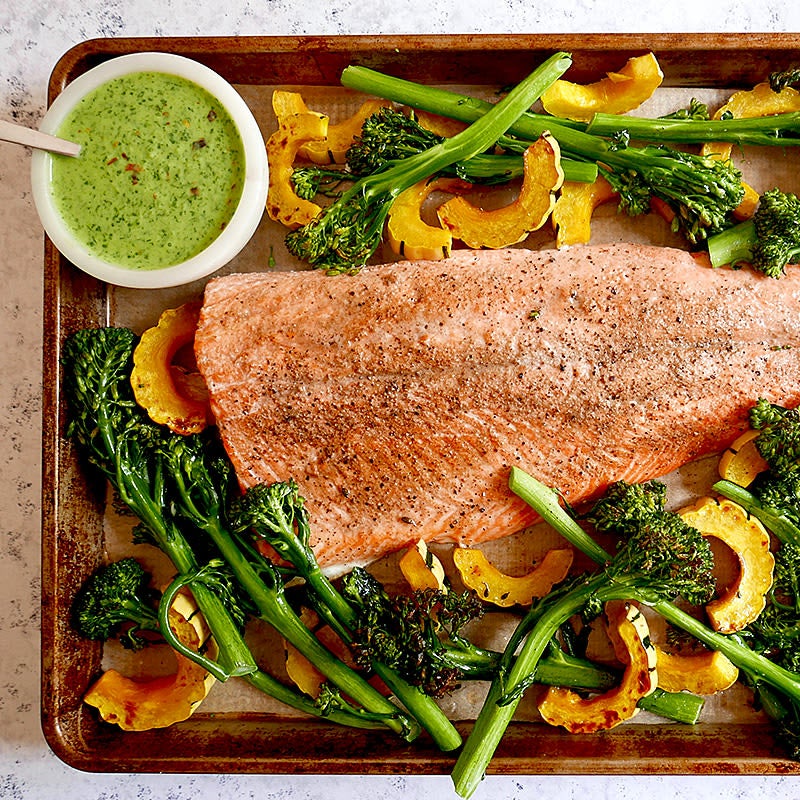 Photo of Sheet pan chimichurri-arctic char and vegetables by WW