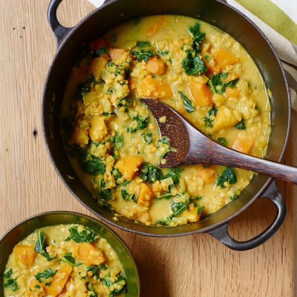 Photo of Curried lentil stew with butternut, kale, and coconut by WW