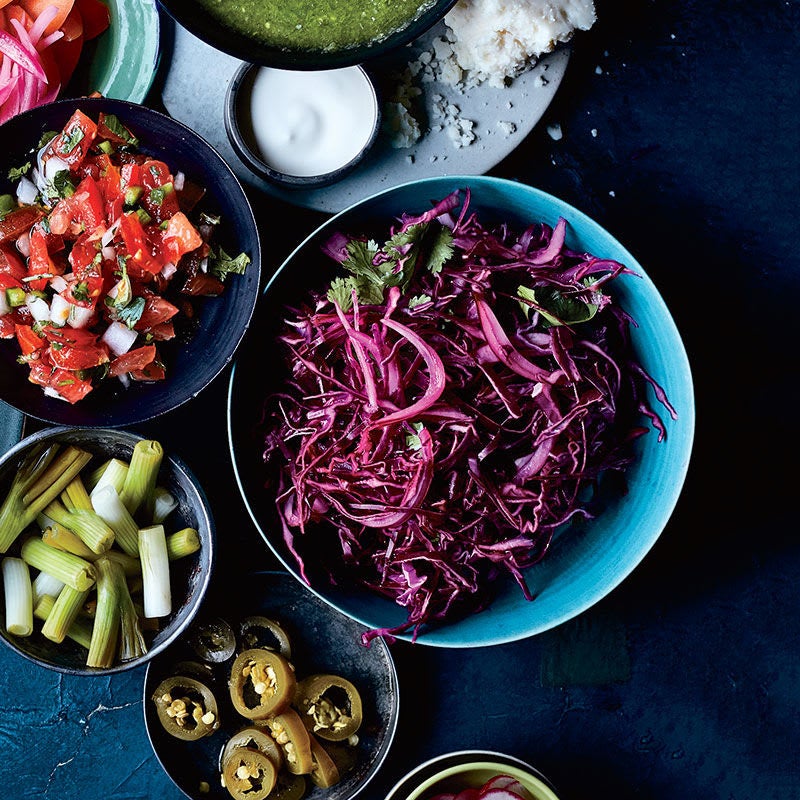 Photo of Red cabbage slaw with lime and onions by WW