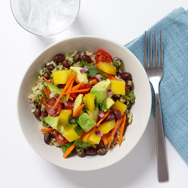 Photo of Brown Rice and Veggie Bowl with Ginger-Lime Dressing by WW