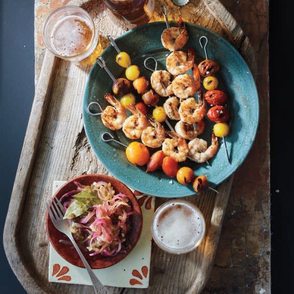Photo of Shrimp-and-tomato kebabs with jalapeño by WW