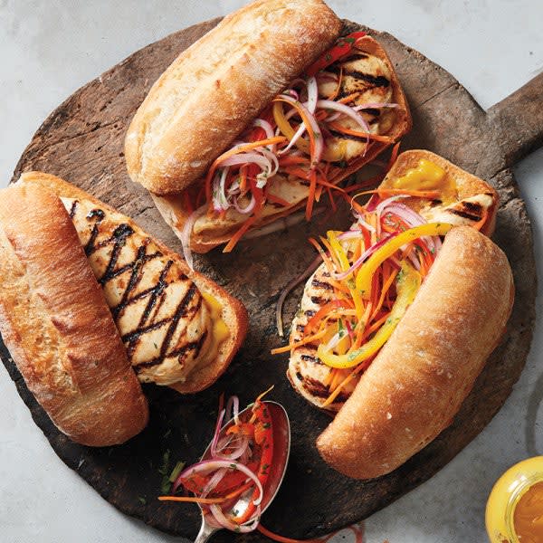 Photo of Chicken Sandwiches with Pickled Vegetable Slaw by WW