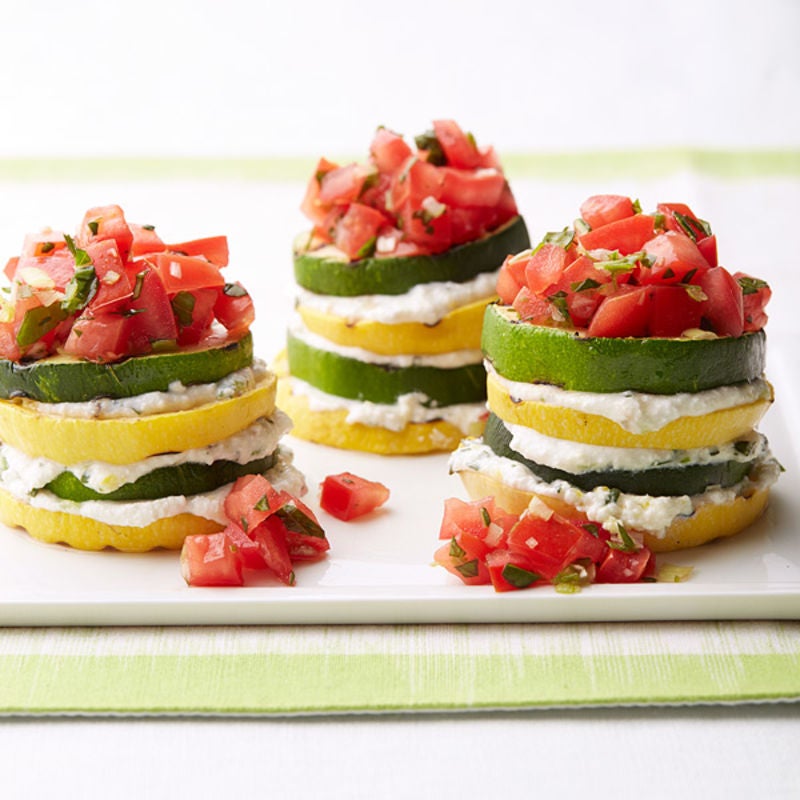 Grilled Summer Squash Stacks with Herbed Ricotta | Healthy Recipes | WW Canada